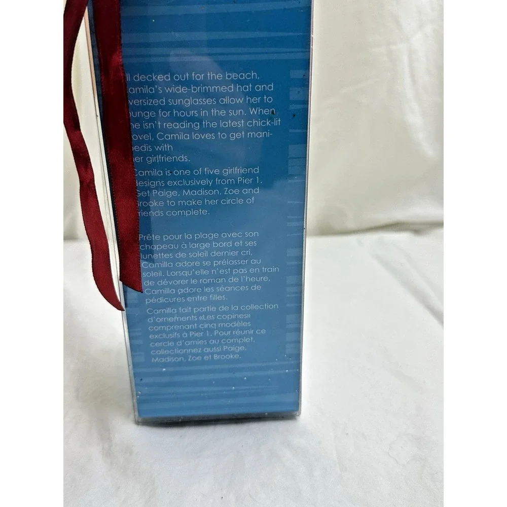 New Pier One Hand Blown Glass Camila Collectible Christmas Ornament Girlfriend